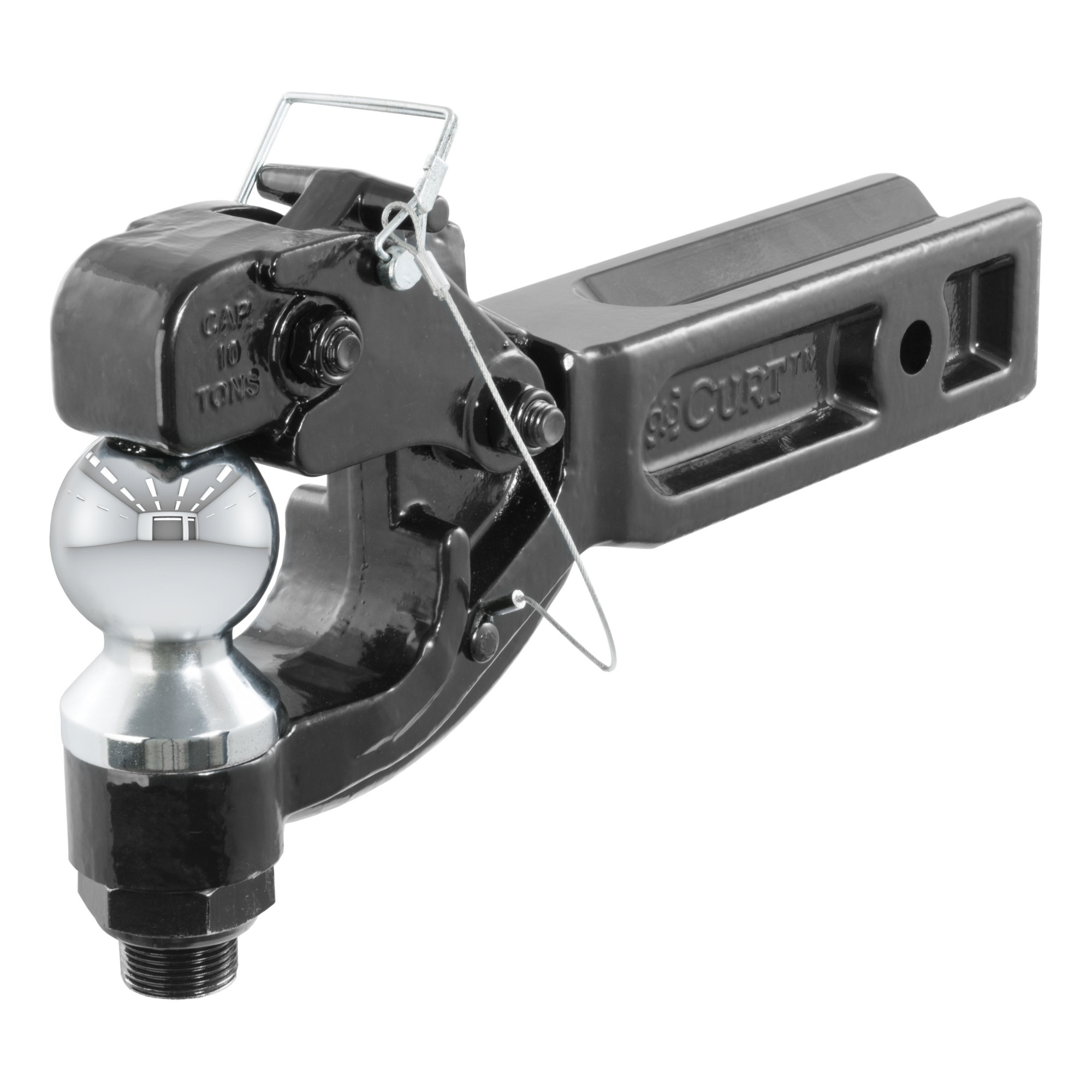 Curt Manufacturing Receiver-Mount Ball & Pintle Hitch, Solid Steel, Model# 48012